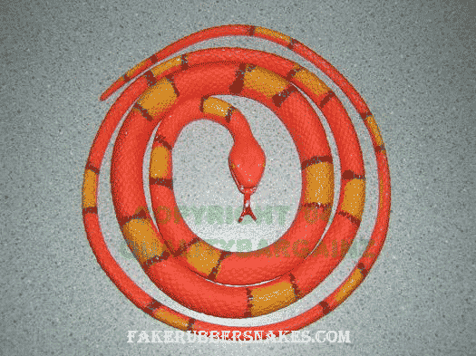 Orange Fake Rubber Snakes