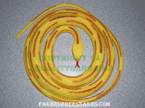 Yellow Fake Rubber Snakes